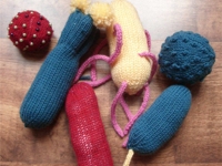Glasgow Science Festival Knitted Microbes